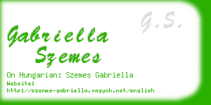 gabriella szemes business card